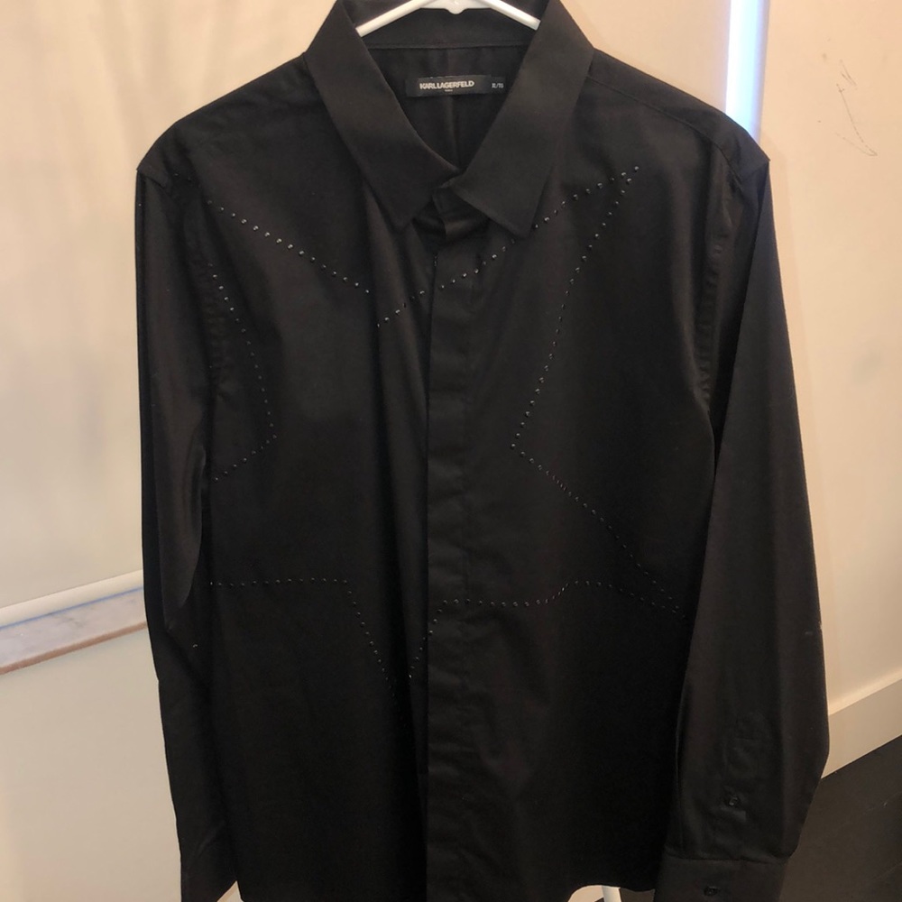 Karl lagerfeld  black shirt with a star